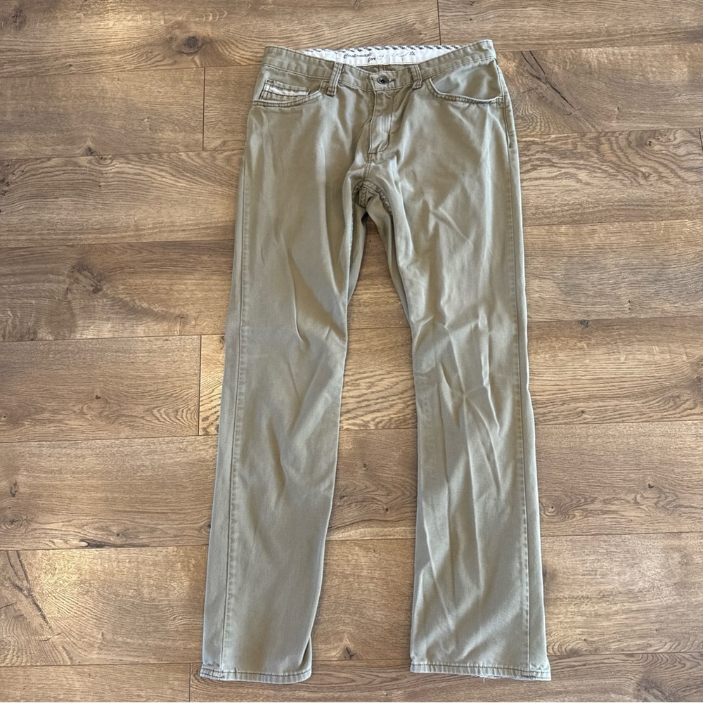 Vans V56 Standard Pants Mens 30 Khaki Tan Twill 5-Pocket Straight Leg Skate